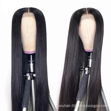 HD Lace Front wigs for Black women Wholesale Natural color Brazilian Human hair wigs Straight remy hair wigs with baby hair